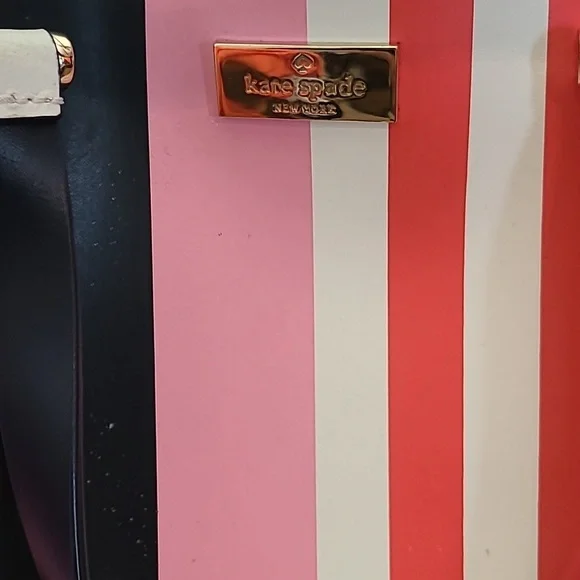 Kate ♠️ Striped leather bag - Picture 3 of 17